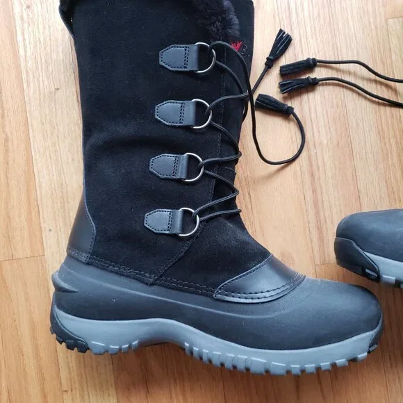 Women's Baffin Kristi Insulated Suede Snow Boots - Size 11 (41) - Picture 4 of 9